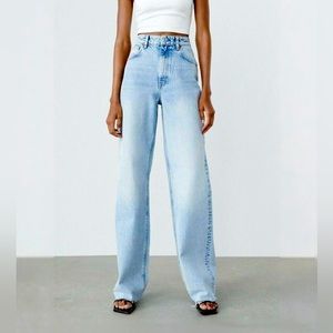 Zara 90s Full Length Jeans Bondy Blue